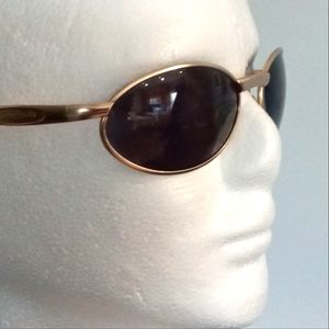Vintage Gold Semi Wrap Sunclassics Sunglasses Unisex  NOS